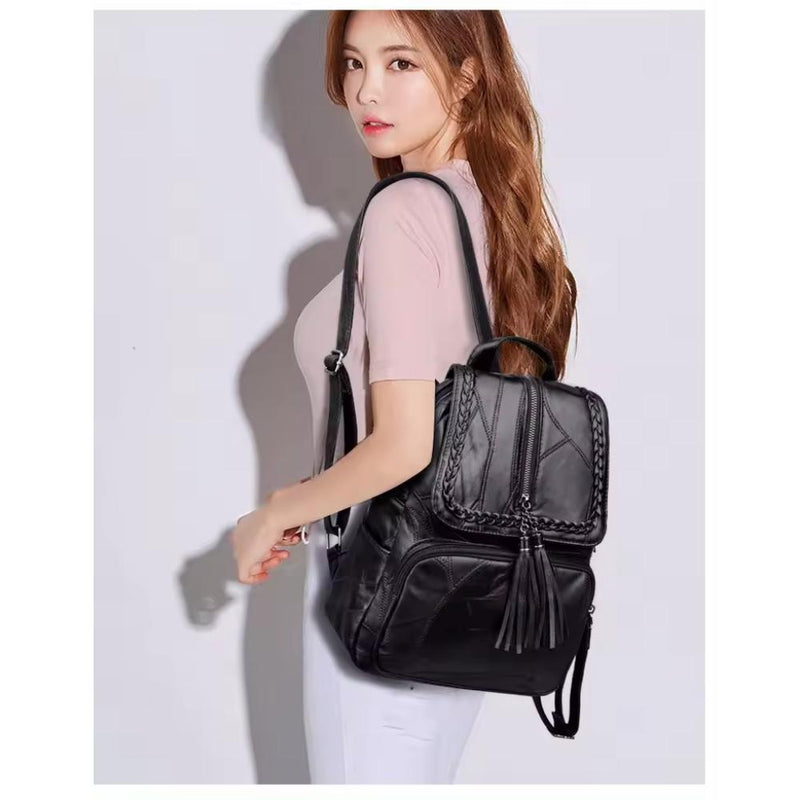 Mochila Cuero PU de Dama Casual tipo Coreana Kawai Bolso Premium